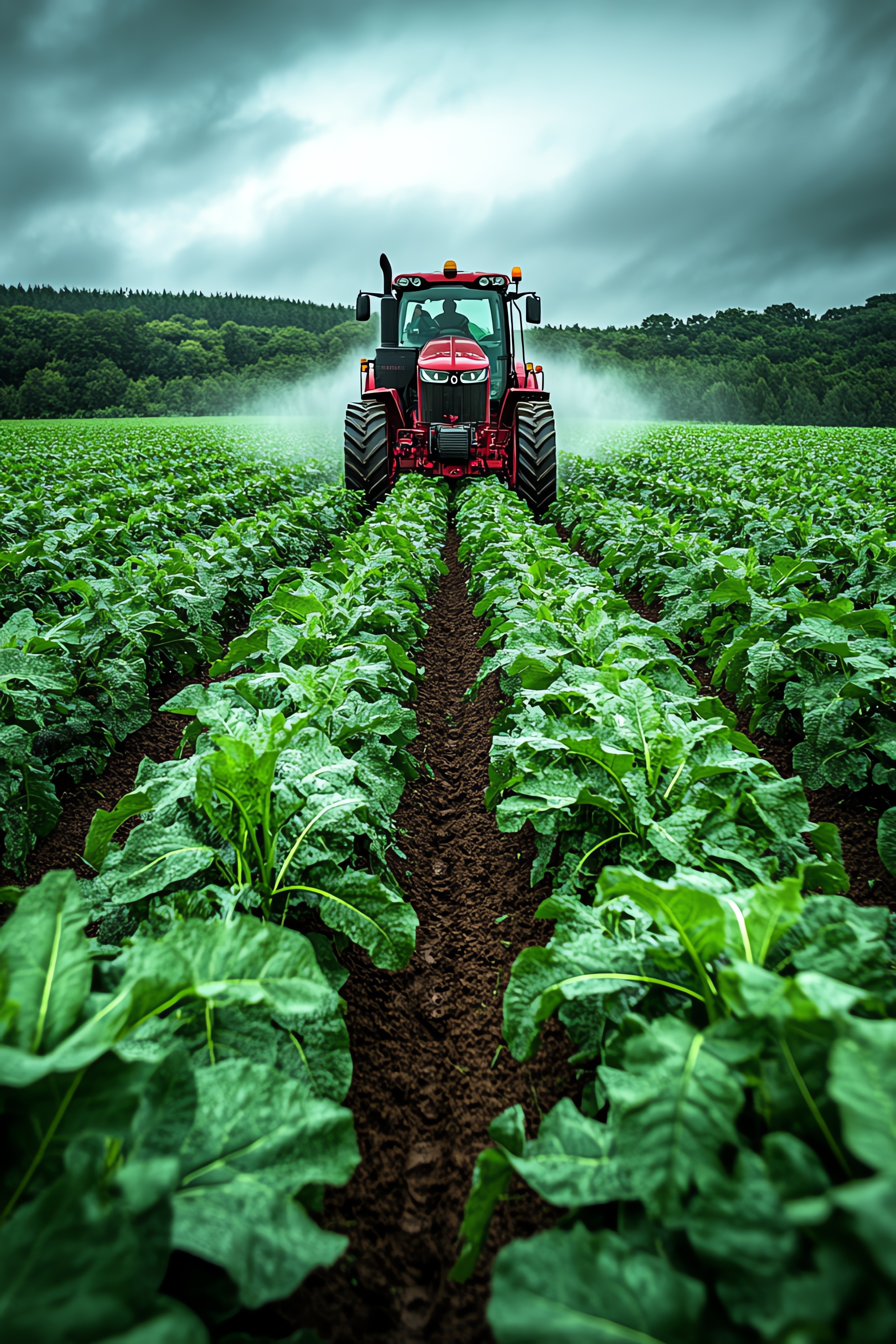 Tractor Spraying Pesticide