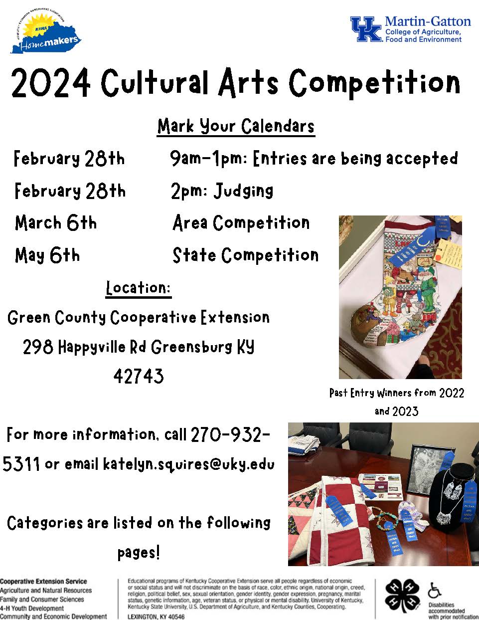 Cultural Arts Competition Flier