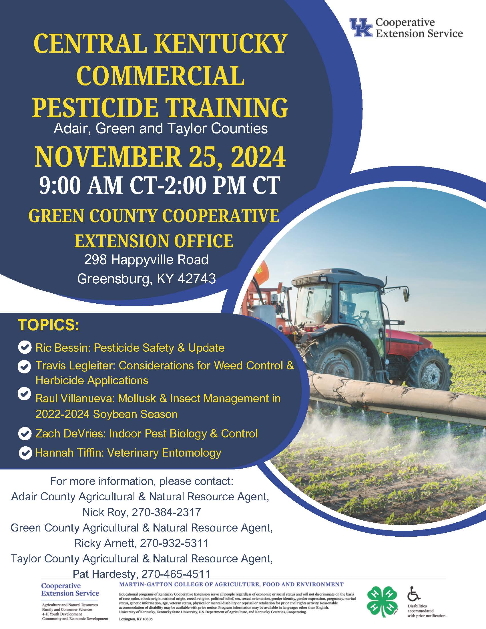 Commercial Pesticide Training