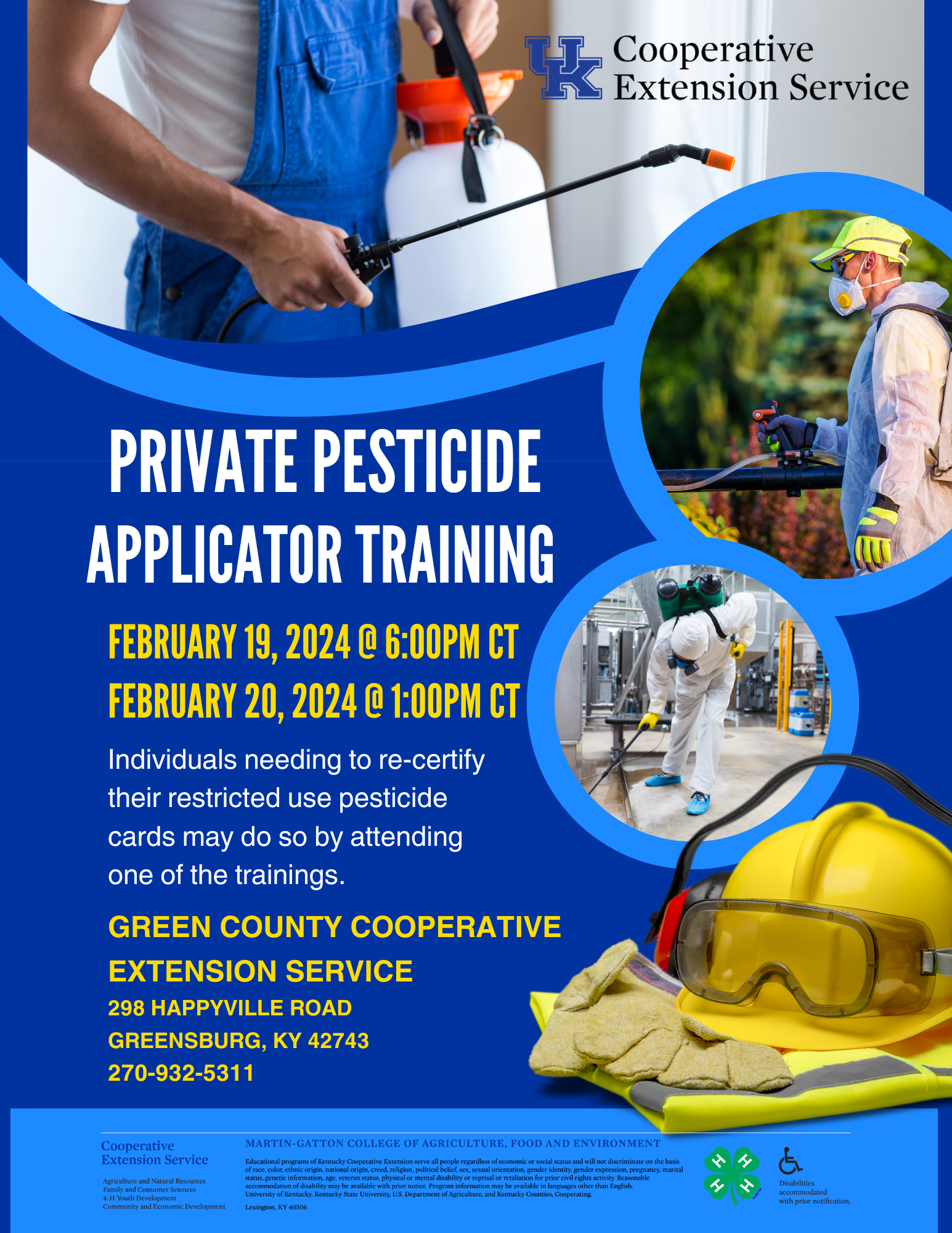 Pesticide Training Flyer
